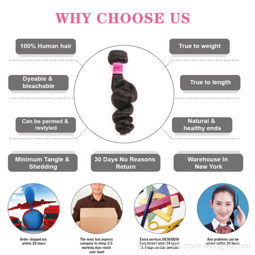 Wholesale virgin 10a 11a 12a grade  brazilian virgin cuticle aligned loose wave unprocessed human  hair extensions bundles